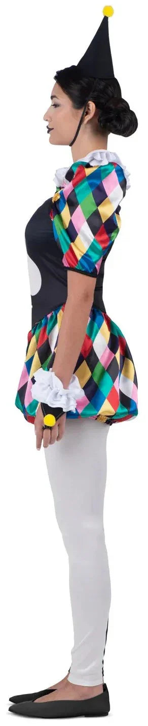 Disfraz de Arlequina Multicolor para Mujer Arlequines y Bufones Viving